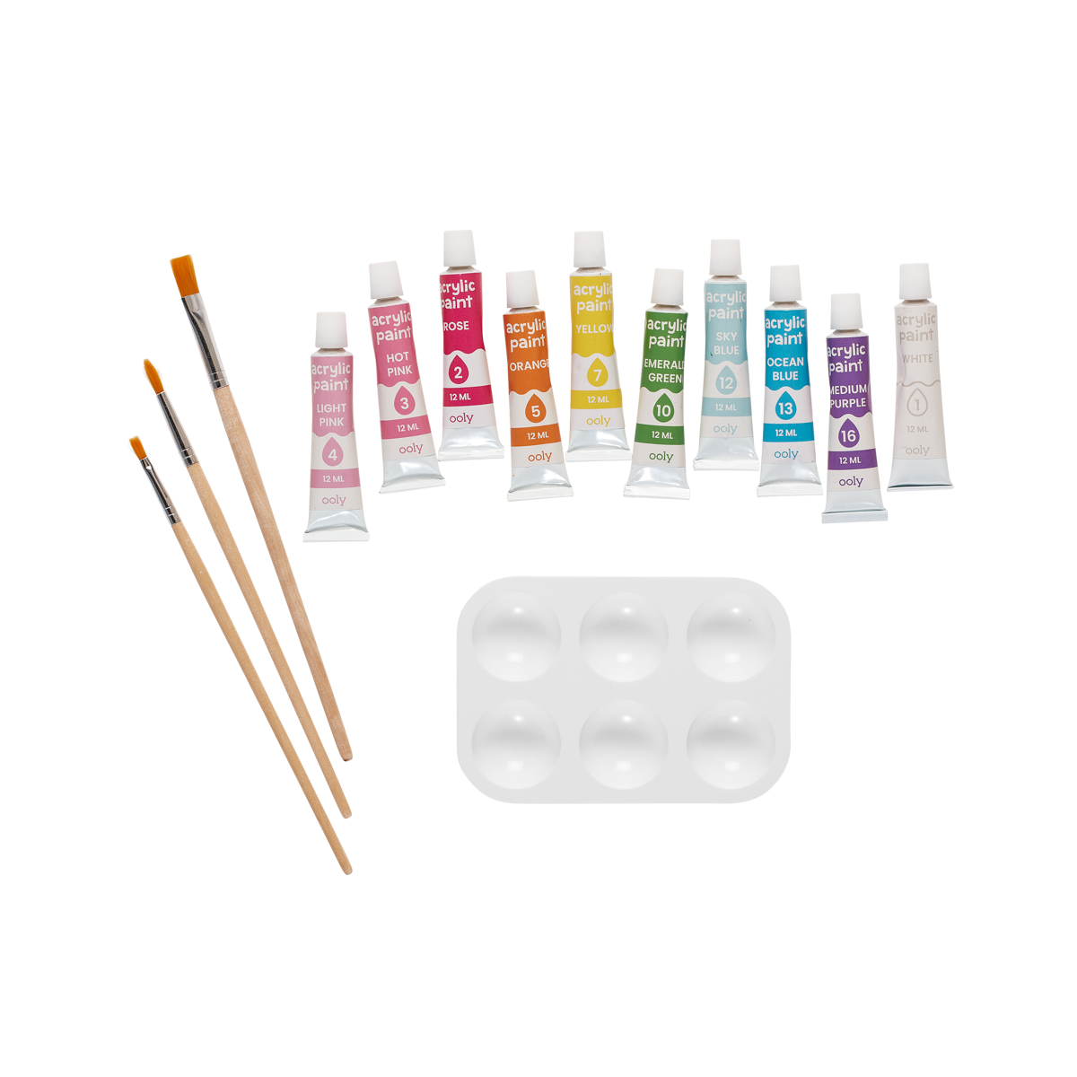 Accessories in  OOLY Colorific Canvas Paint by Number Kit 