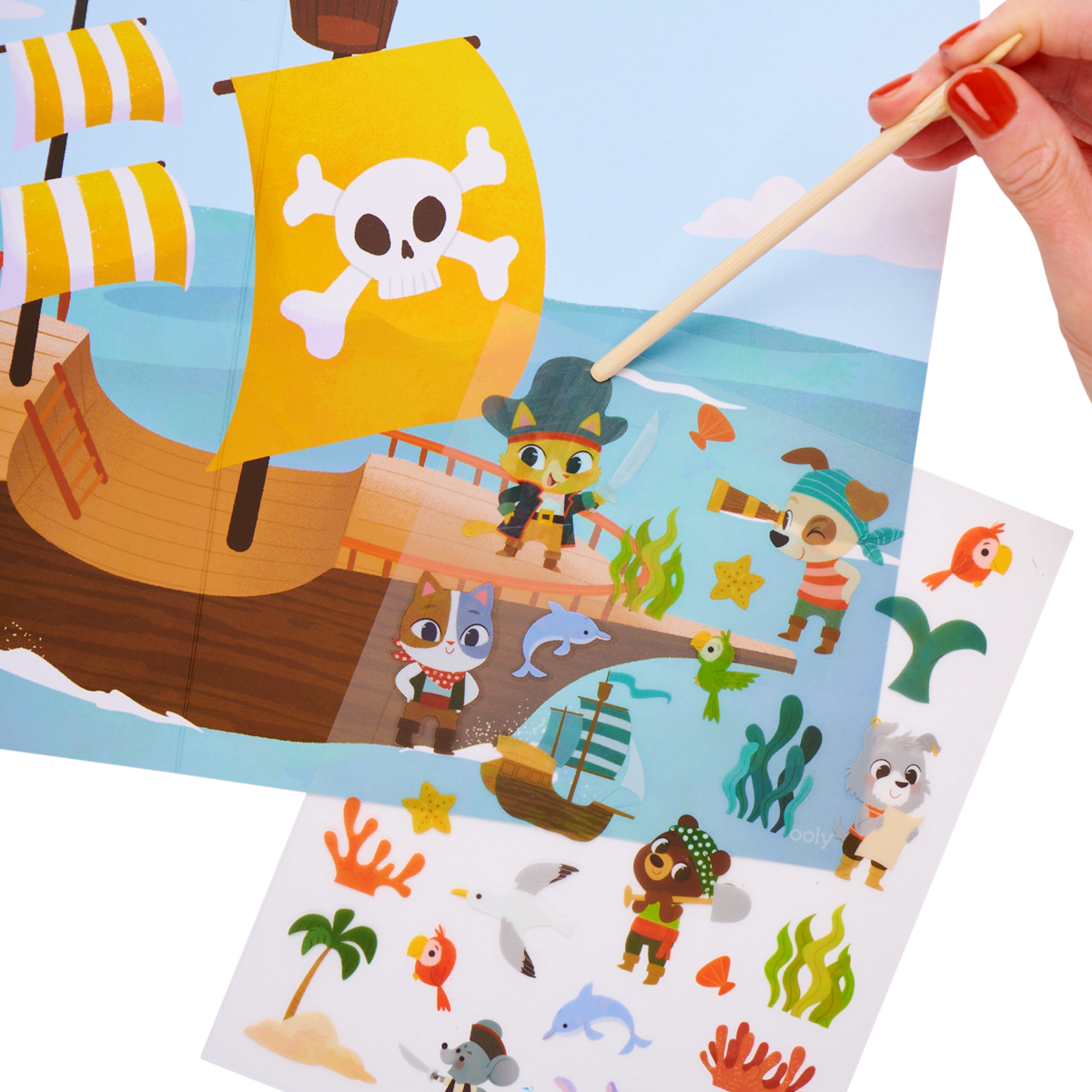OOLY Set The Scene Transfer Stickers Magic - Ocean Adventure in use
