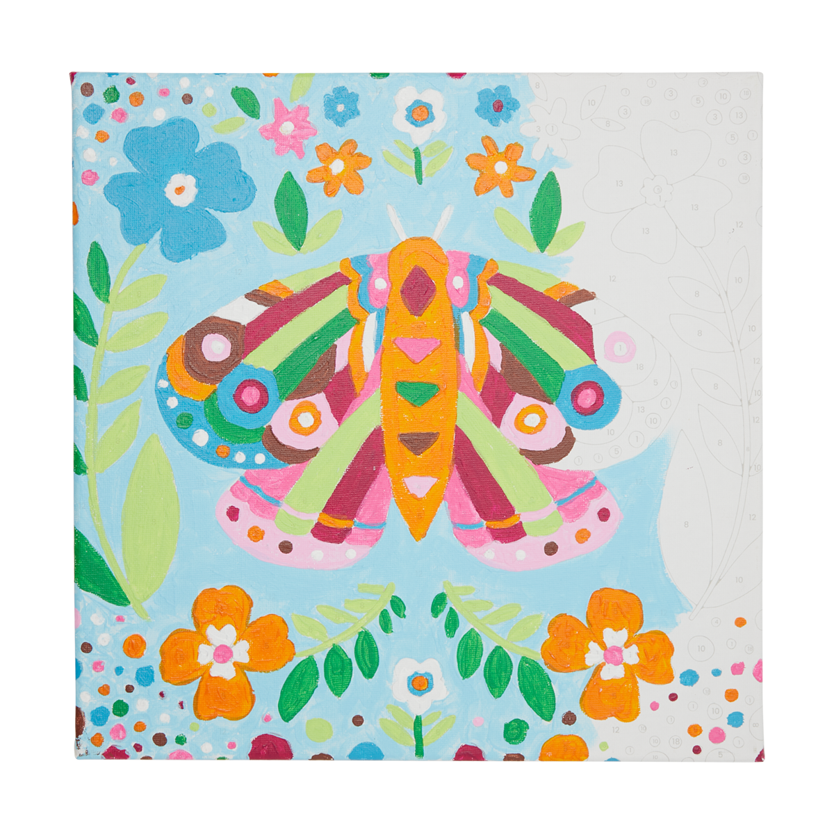 OOLY view of Colorific Canvas Paint By Number Kit - Marvelous Moth in use