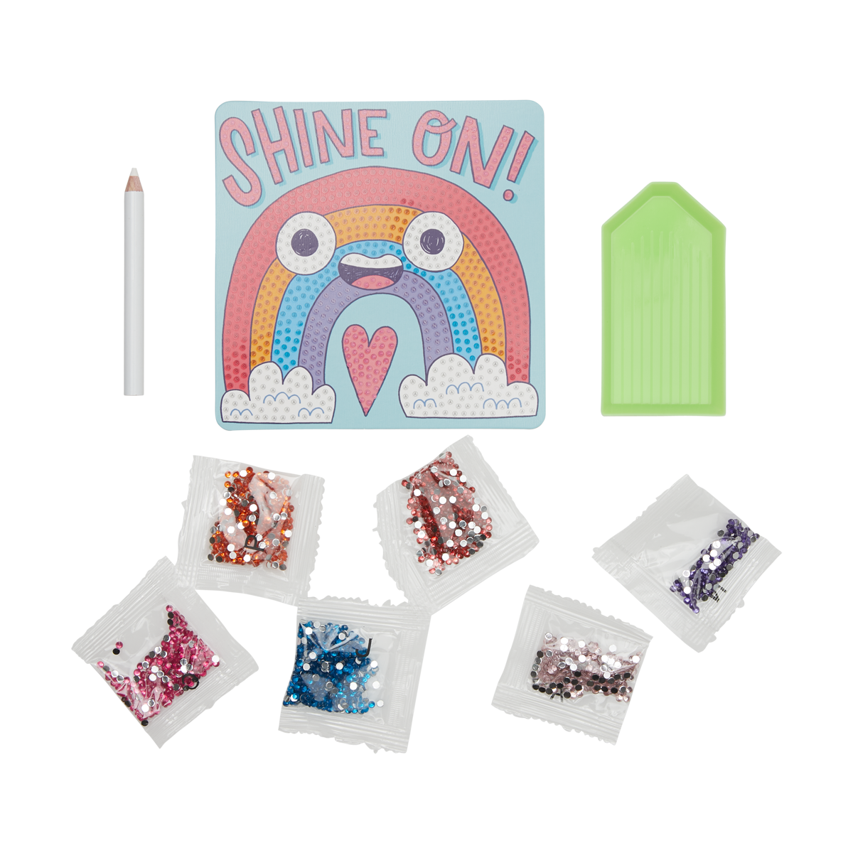 OOLY view of Razzle Dazzle DIY Gem Art Kit - Rad Rainbow contents