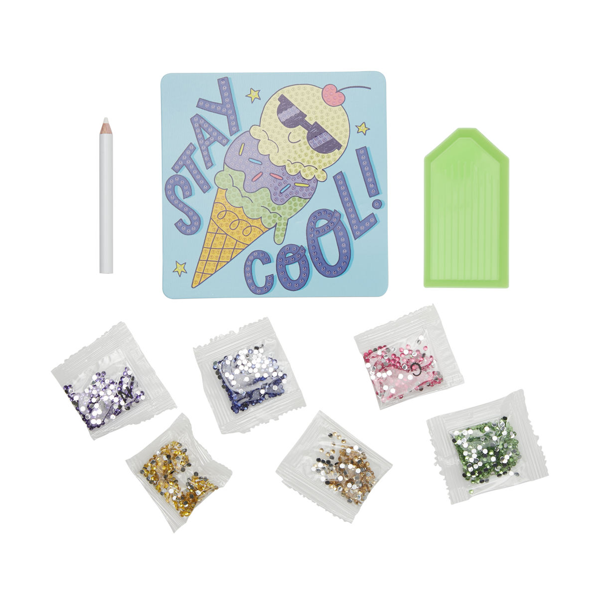 OOLY view of Razzle Dazzle DIY Gem Art Kit - Cool Cream contents