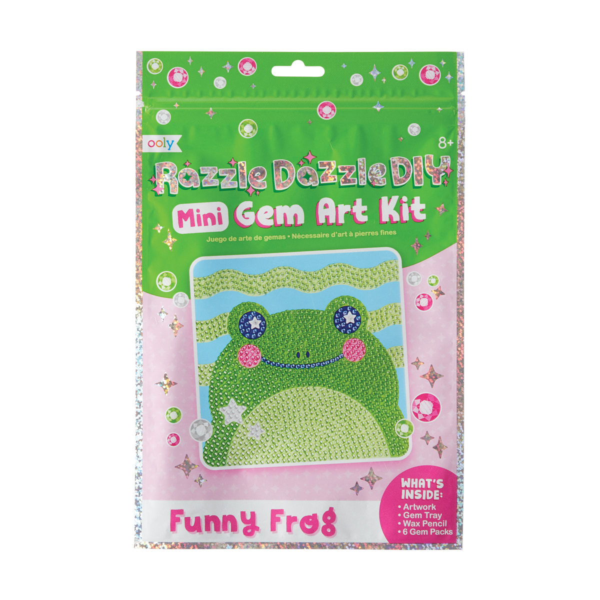 OOLY view of Razzle Dazzle DIY Gem Art Kit - Funny Frog in packaging