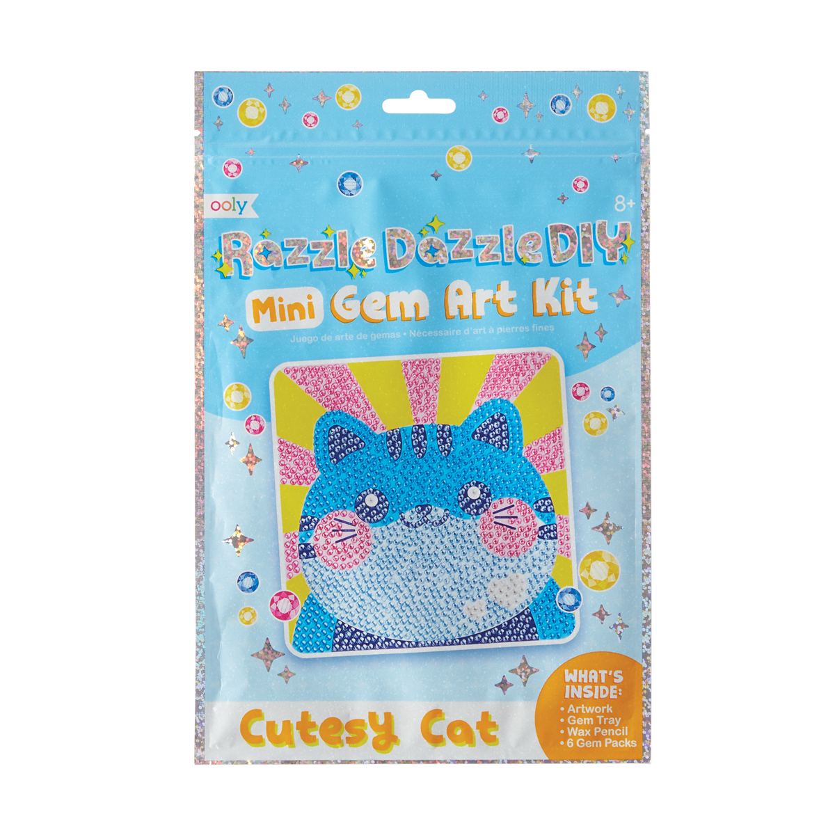 OOLY view of Razzle Dazzle DIY Gem Art Kit - Cutesy Cat in packaging