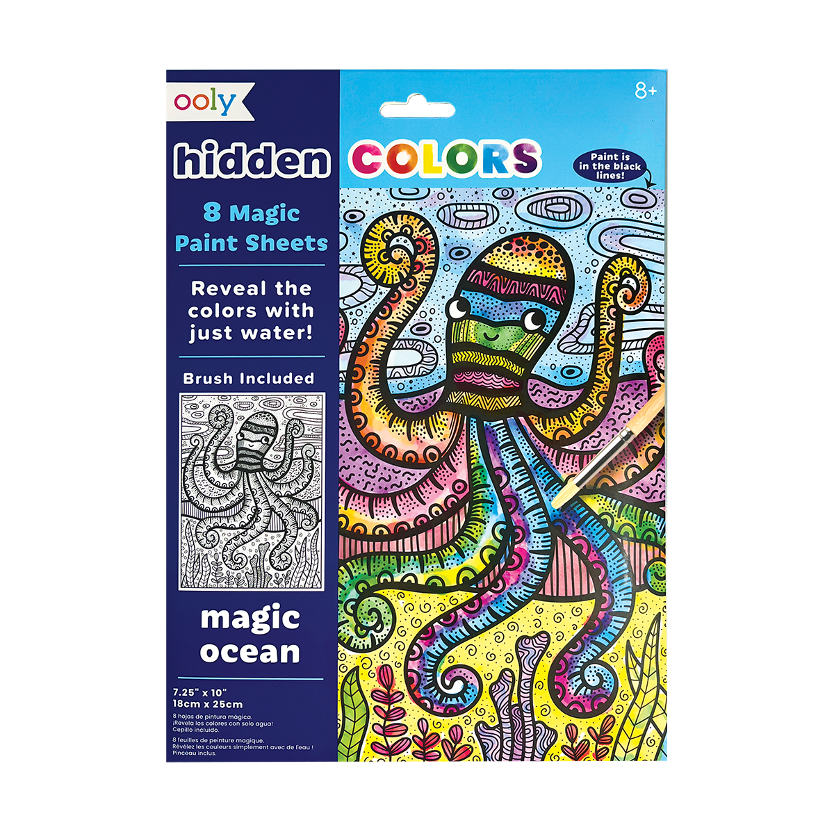 OOLY Hidden Colors Magic Paint Sheets - Magic Ocean in packaging
