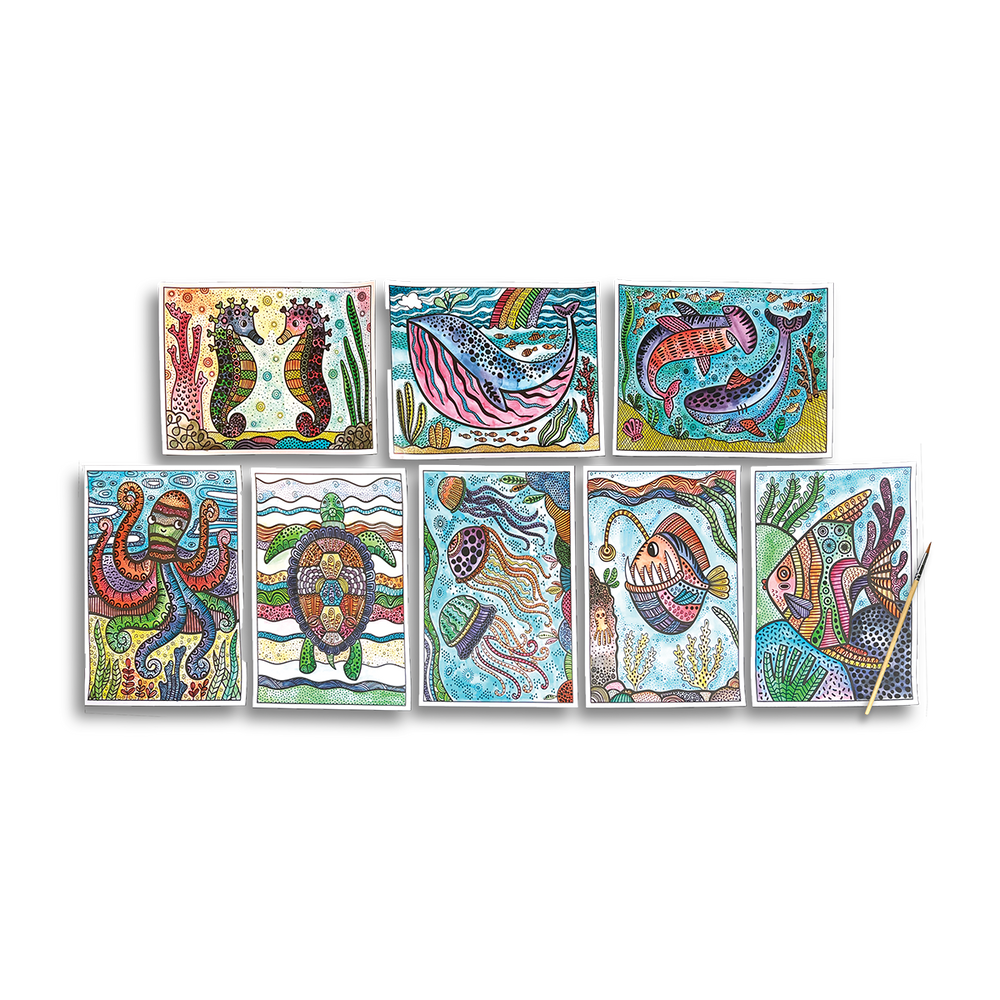 Hidden Colors Magic Paint Sheets Magic Ocean OOLY