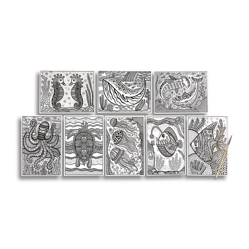 Hidden Colors Magic Paint Sheets - Magic Ocean - OOLY