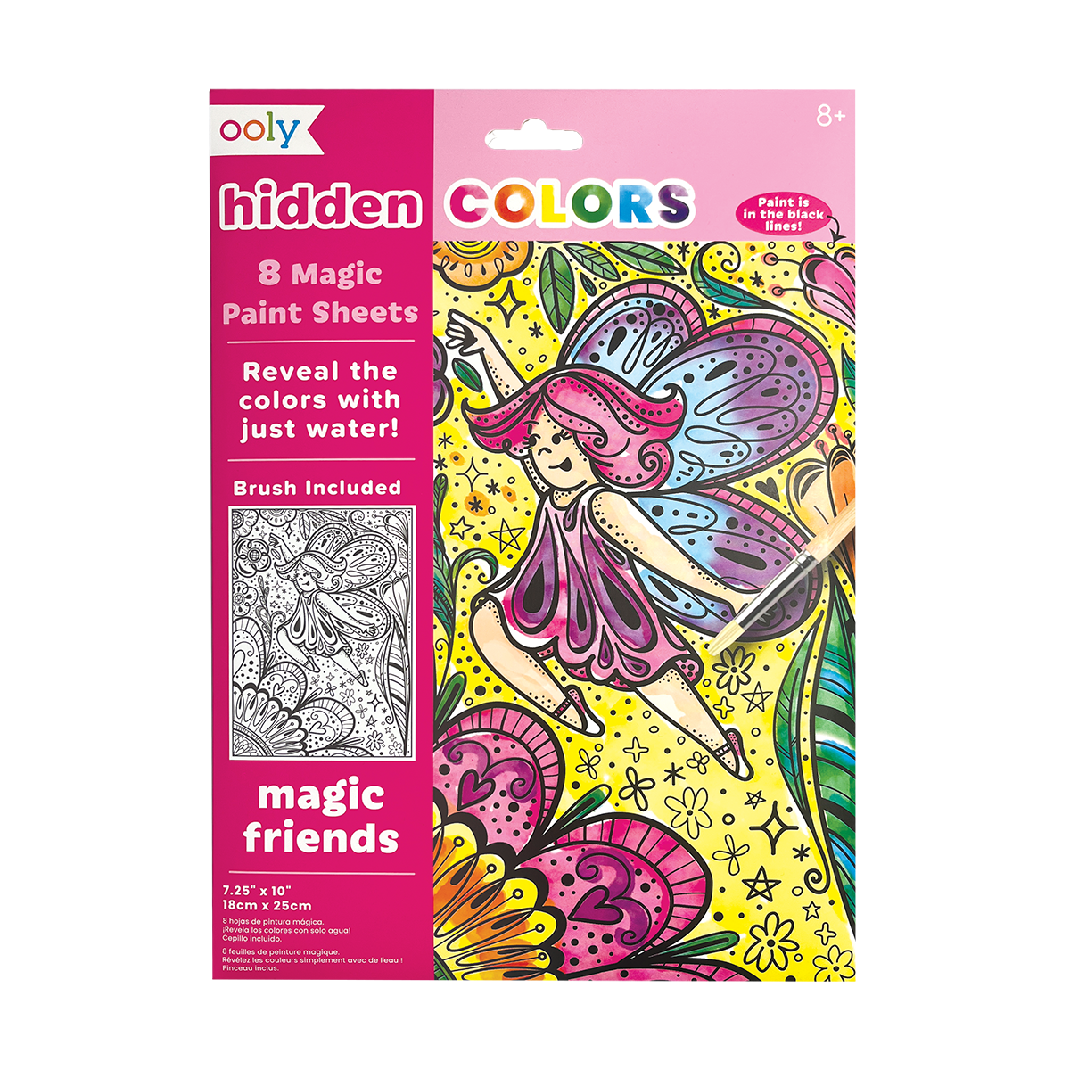 OOLY Hidden Colors Magic Paint Sheets - Magic Friends in package