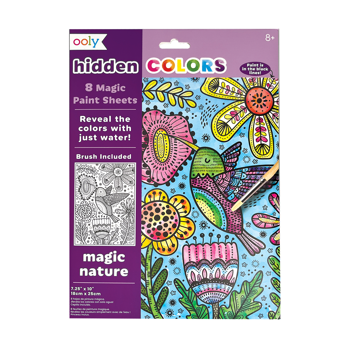 OOLY Hidden Colors Magic Paint Sheets - Magic Nature in packaging