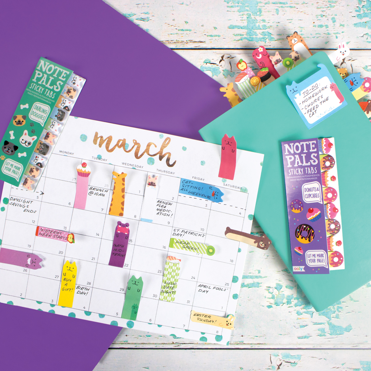 Note Pals Sticky Notes in a planner